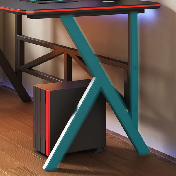 L-Shaped Gaming Desk with Monitor Shelf