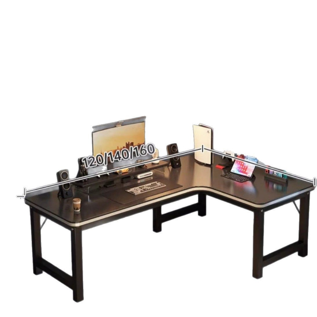 Corner Gaming Desk with Raised Monitor Shelf